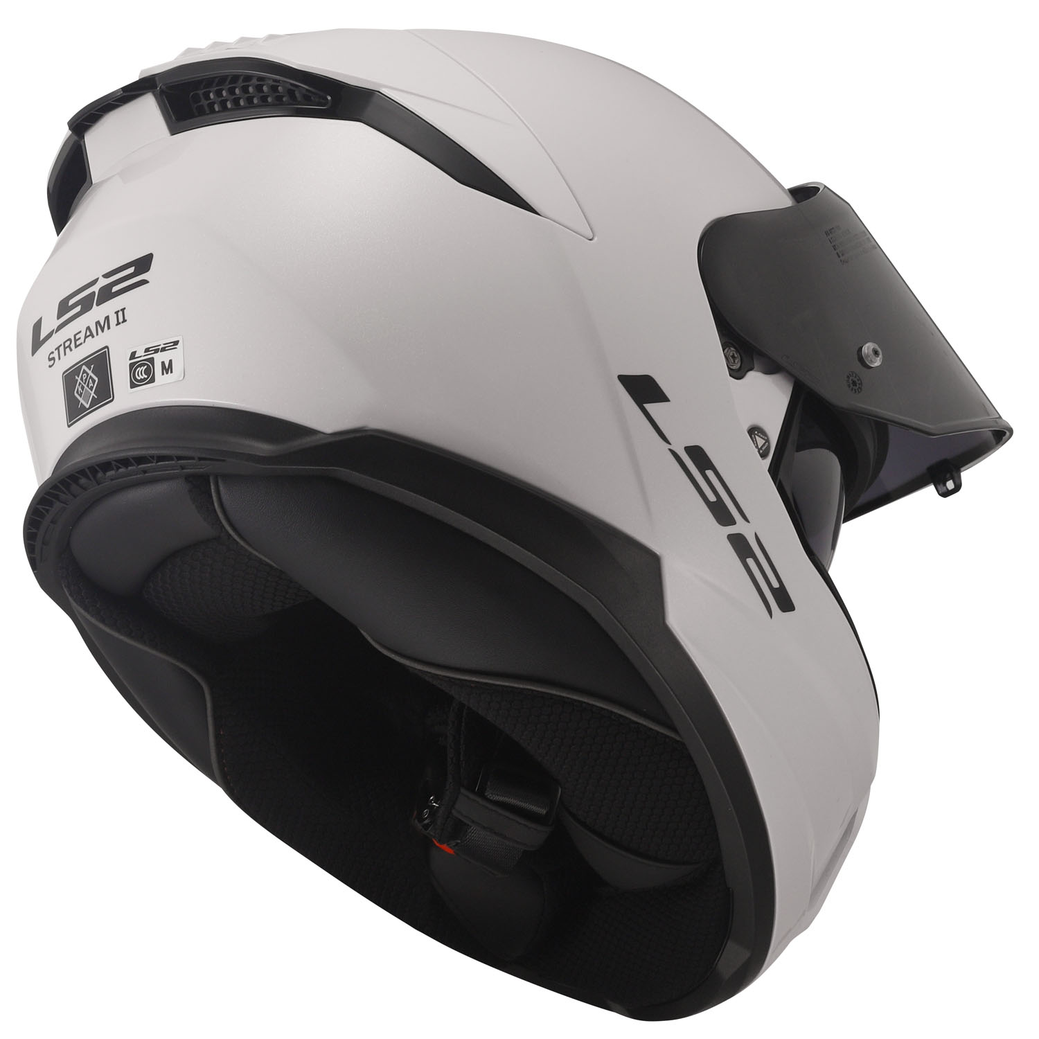 LS2 Stream II Gloss White Helmet - Speed Addicts LS2 Stream II Gloss White Helmet - Speed Addicts